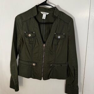 White House Black Market Women's Olive Jacket